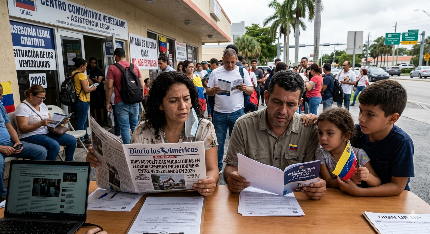 Nuevas políticas migratorias en Florida generan incertidumbre entre venezolanos en 2026